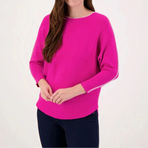 Aaeda Luscious Contrast Stitch Top, 2X